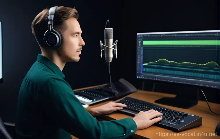 보컬트레이너 교육기관 선택 팁 - **Online Vocal Coaching Session:**
    "An image capturing a modern online vocal coaching session. A...